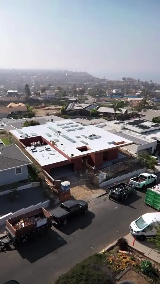 Coastal flat roof